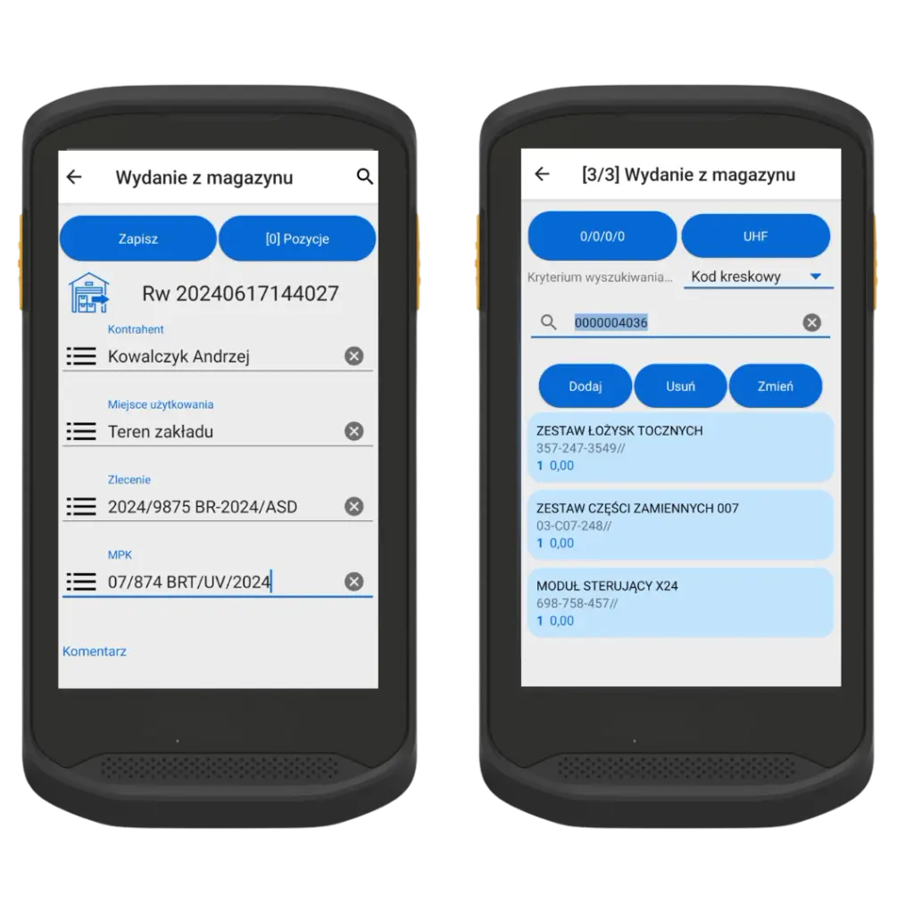 Wydanie z magazynu na pracownika program magazynowy aplikacja (1)