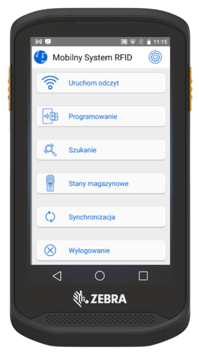 Aplikacja mobilna na czytniku zebra