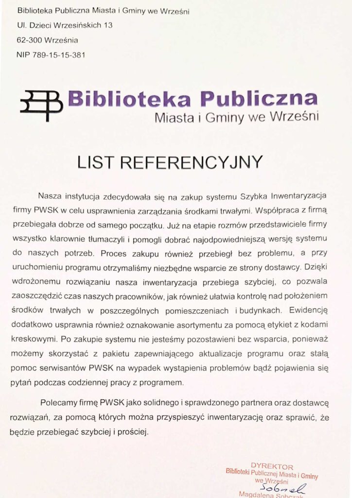 biblioteka publiczna we wrześni