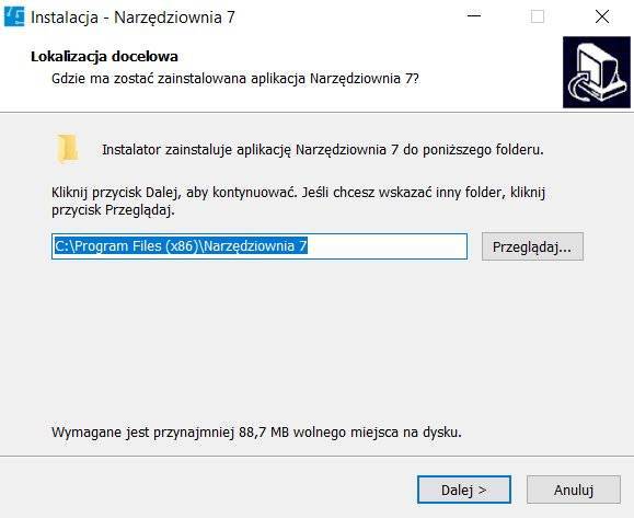 Instalacja programu Narzędziownia