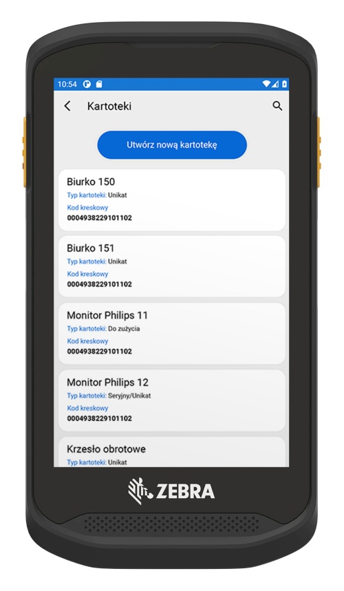 widok spisy z natury w aplikacji mobilnej