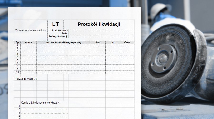 Protokół likwidacji sprzętu